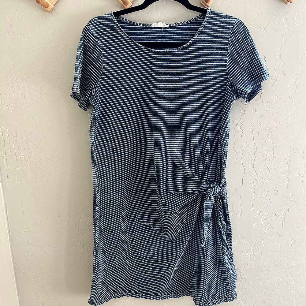 Blue and White Tie Dress
